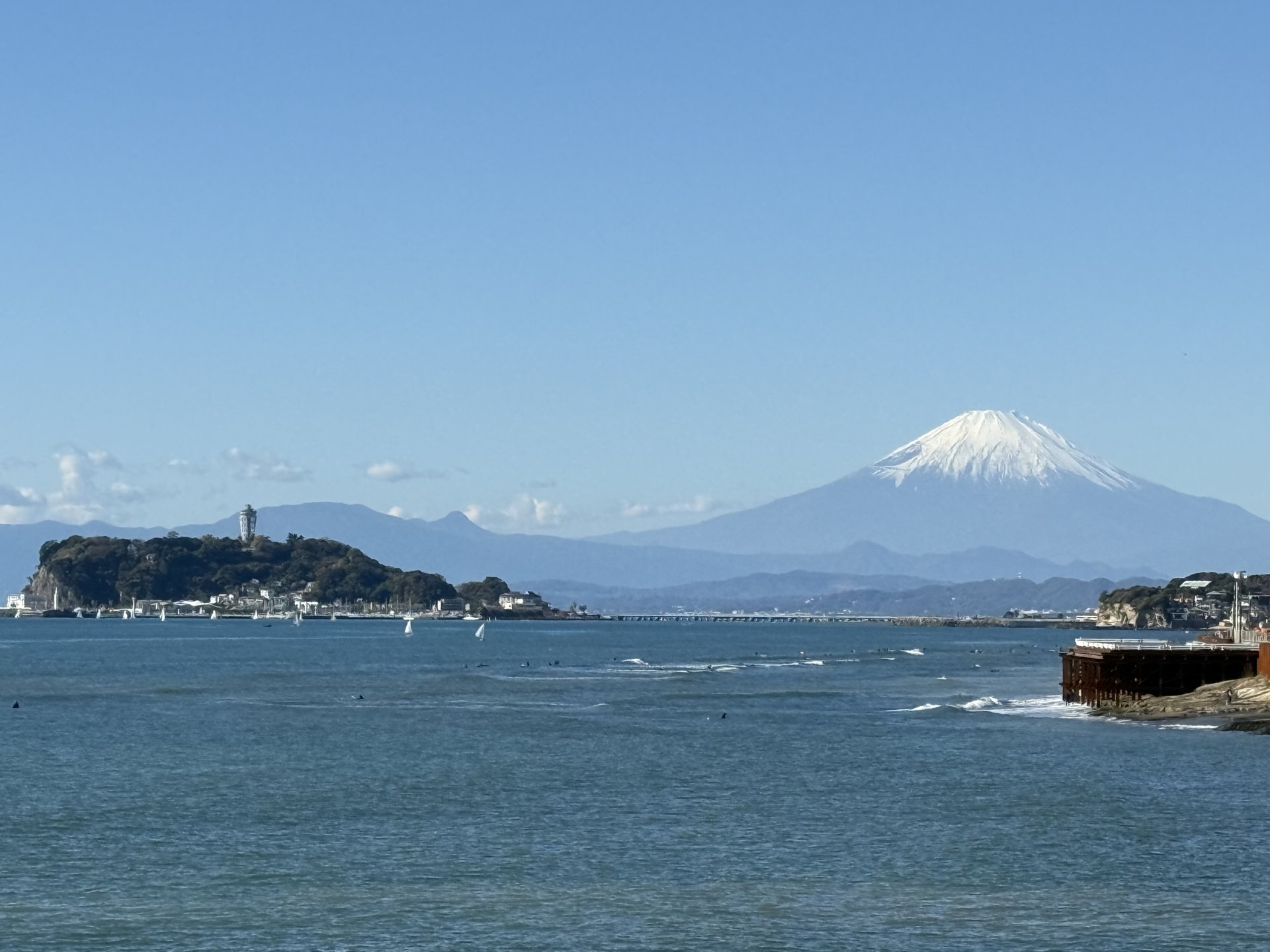 The sea of Kamakura and Mt. Fuji